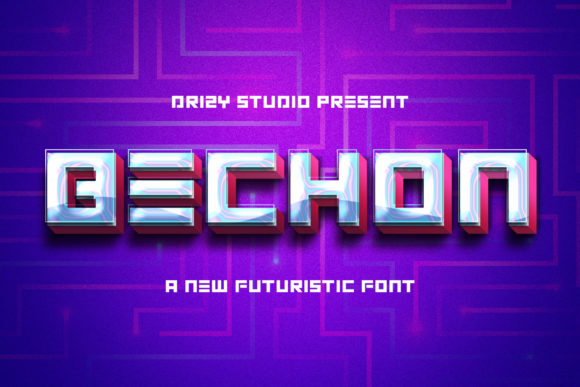 Bechon Display Font for Futuristic Branding