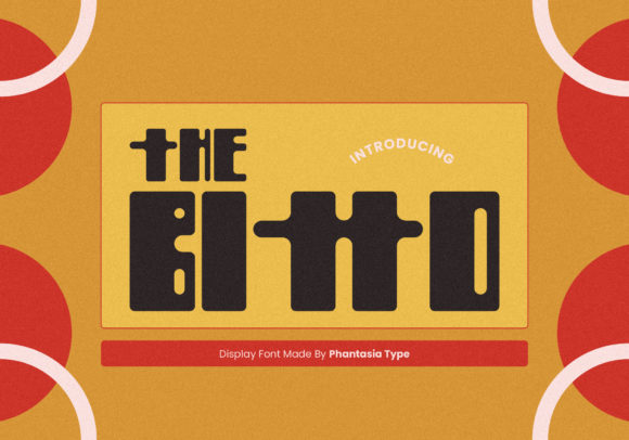 Bitto Display Font for Retro and Geometrical Craft Designs