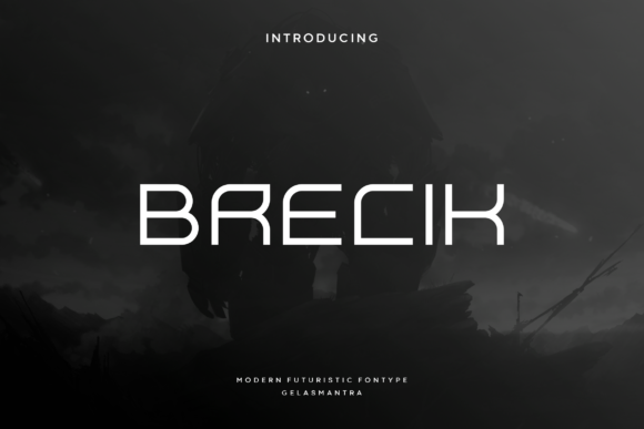 Brecik Typeface: Futuristic Typography for High-Tech Branding