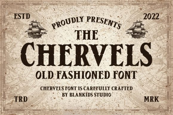 Chervels: A Vintage Playful Display Font for Digital Branding
