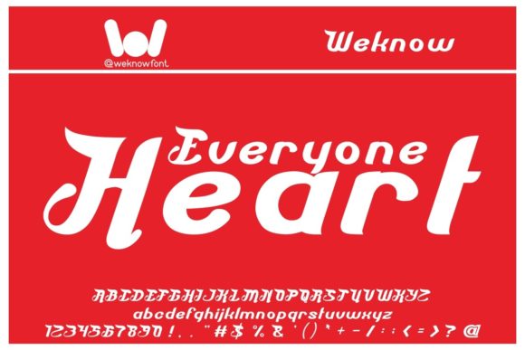 Everyone Heart Display Font for Branding and Packaging