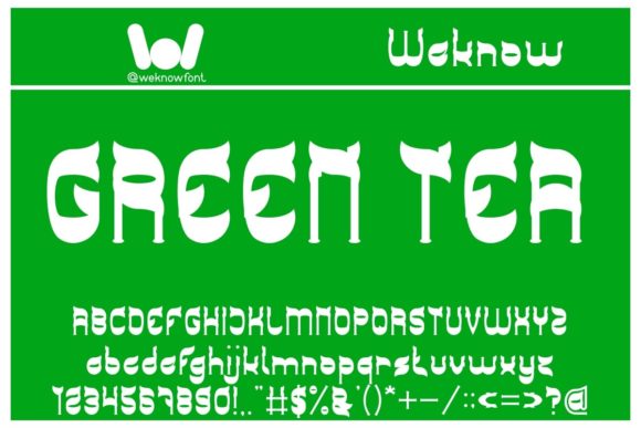 Green Tea Display Font Review for Campaign Design