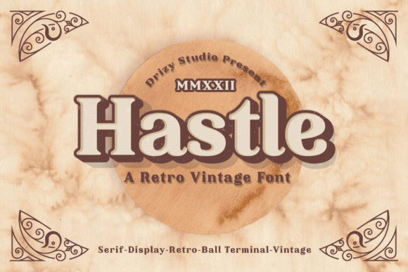 Hastle: A Playfully Nostalgic Serif Font for Vintage Branding