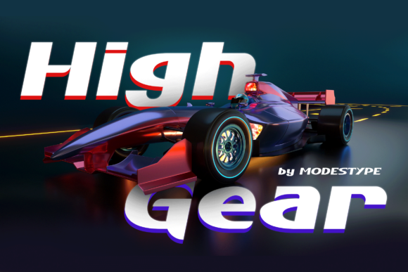High Gear Typeface: Futuristic Display Font for Digital Campaigns