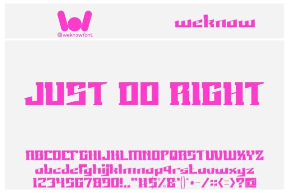 Just Do Right: The Quirky Display Font for Standout Branding