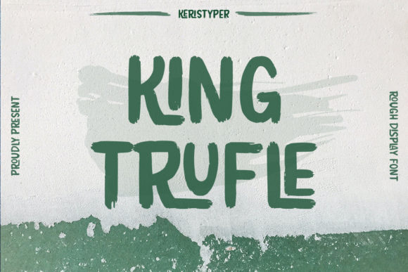 King Trufle: A Brushed Vintage Display Font for Handmade Brands