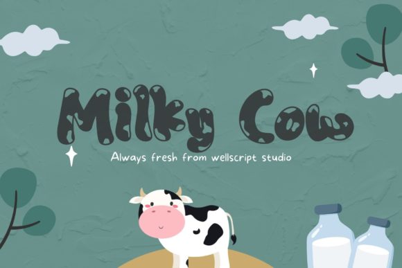 Milky Cow: The Perfect Bubbly Display Font for Creative Projects
