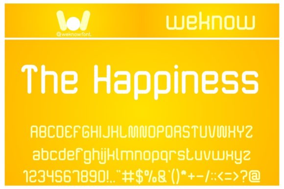 The Happiness: A Techno-Inspired Display Font for Bold Branding