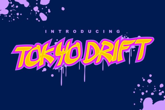 Tokyo Drift Typeface: Urban Graffiti Meets Traditional Lettering for Crafters